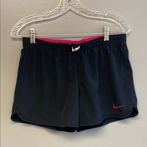Nike Black and Pink Athletic Shorts Lightweight Design